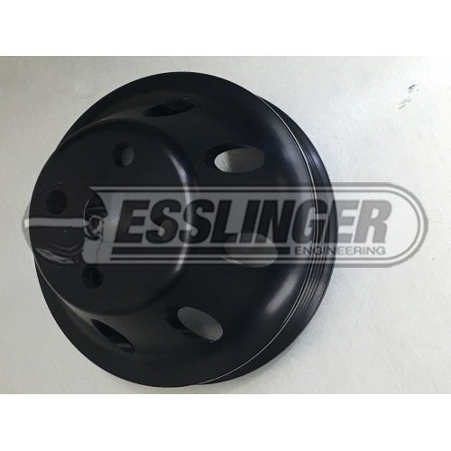 Serpentine Water Pump Pulley - Black 5"